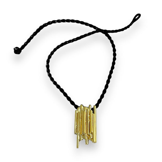 IN-LINE PYRAMID GOLD PENDANT