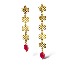  YAN RED RUBY EARRINGS