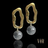 GREY QUARTZ GHANA EARRINGS