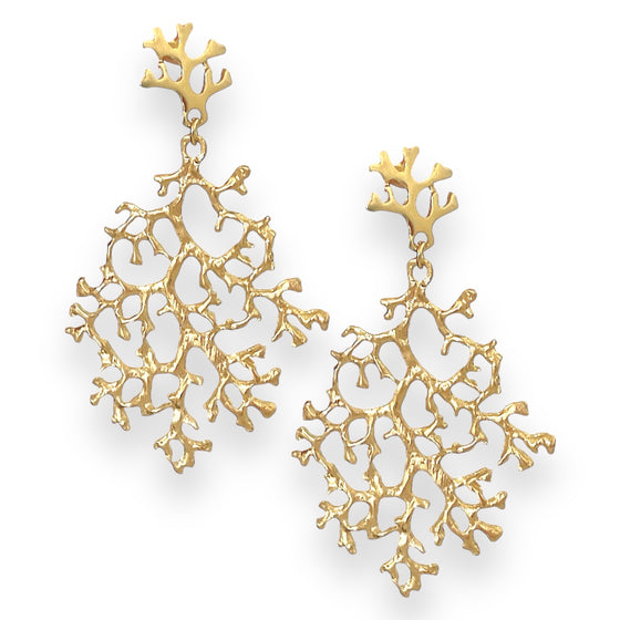 CORALIS XL GOLD EARRINGS